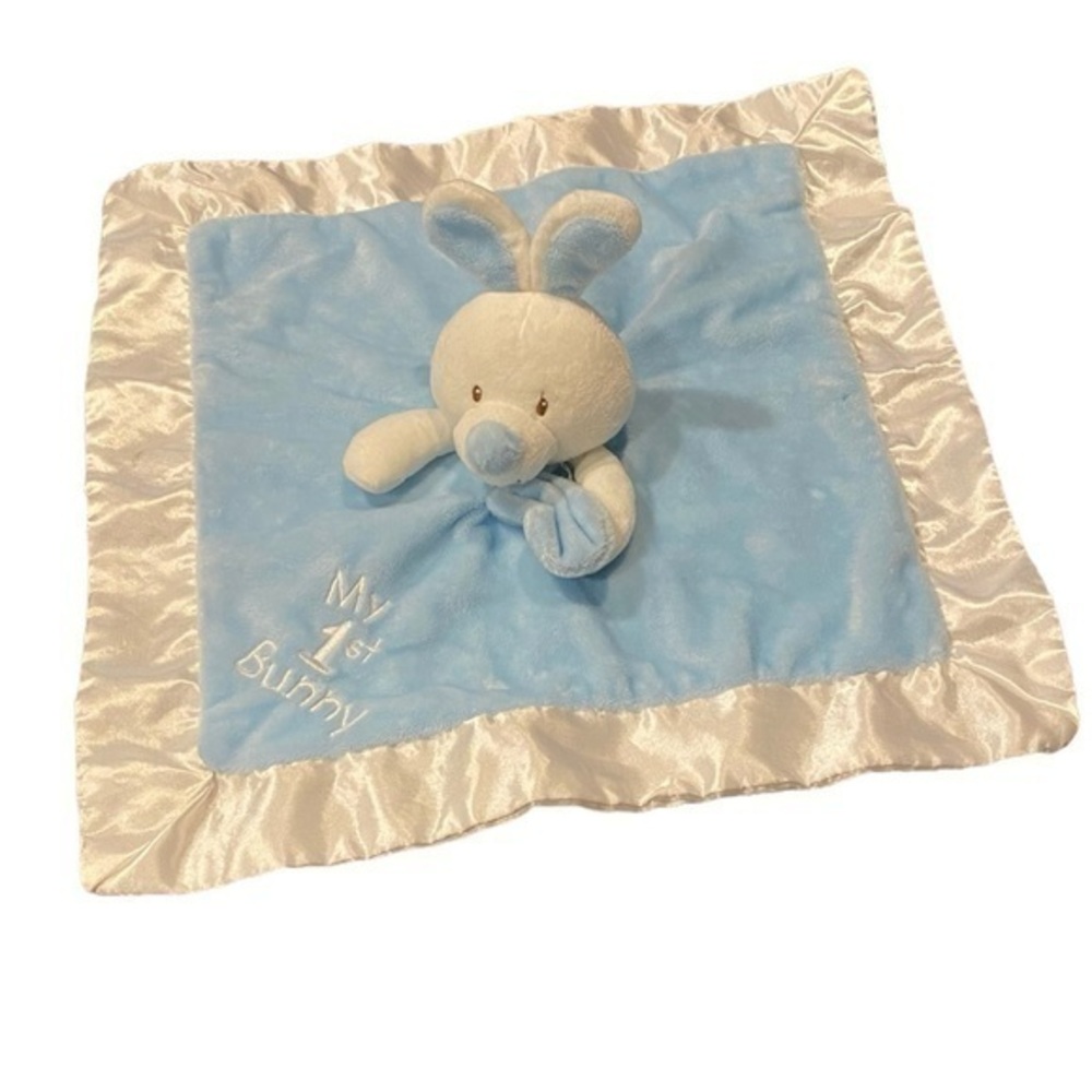 Blue Baby Gund My 1st Bunny Plush LOVEY Lovie 4061373 *Flaw - Read*